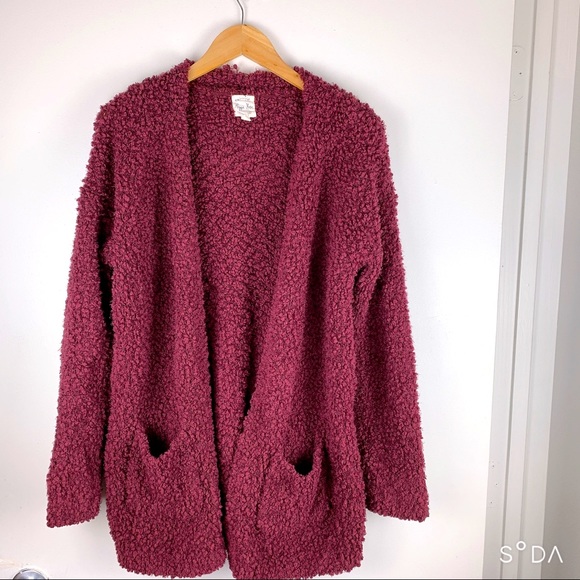 Hippie Rose Jackets & Blazers - Hippie Rose burgundy long sleeves sweater size L